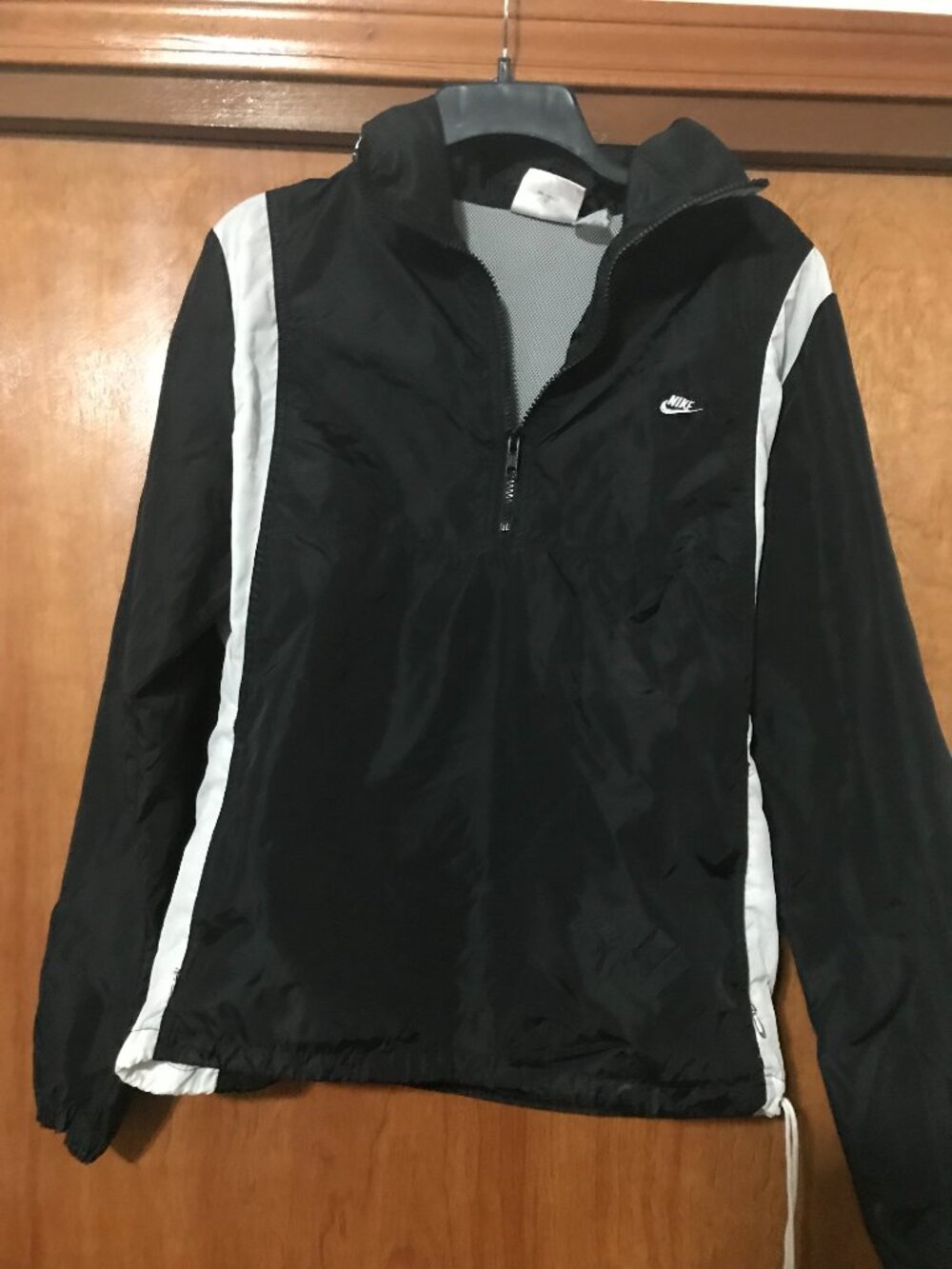 Nike Lightweight Quarterzip pullover Rain Jacket Men's Medium Black & White